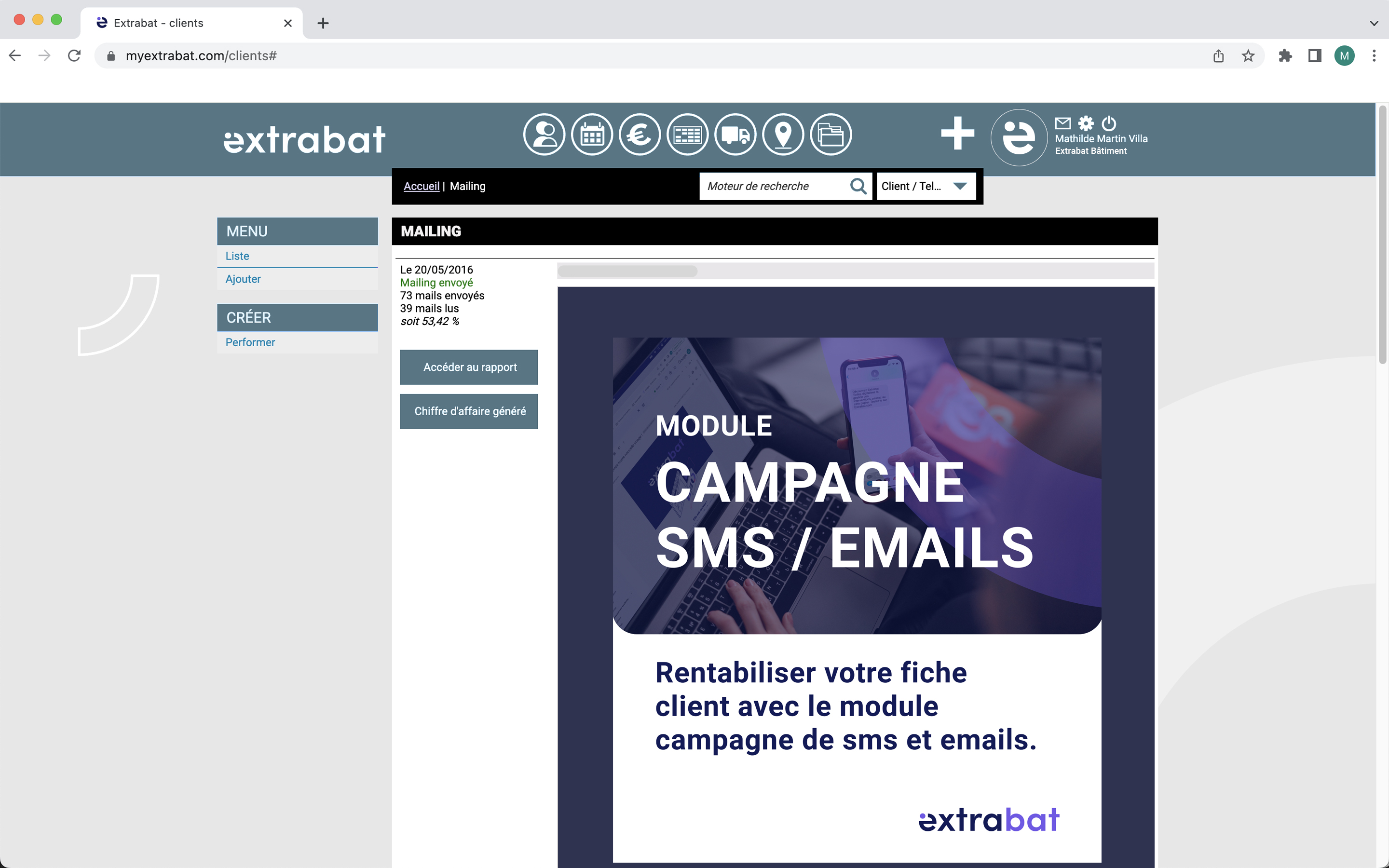 screenshot of Extrabat Batiment
